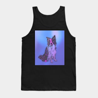 Border Collie Pop Art Tank Top